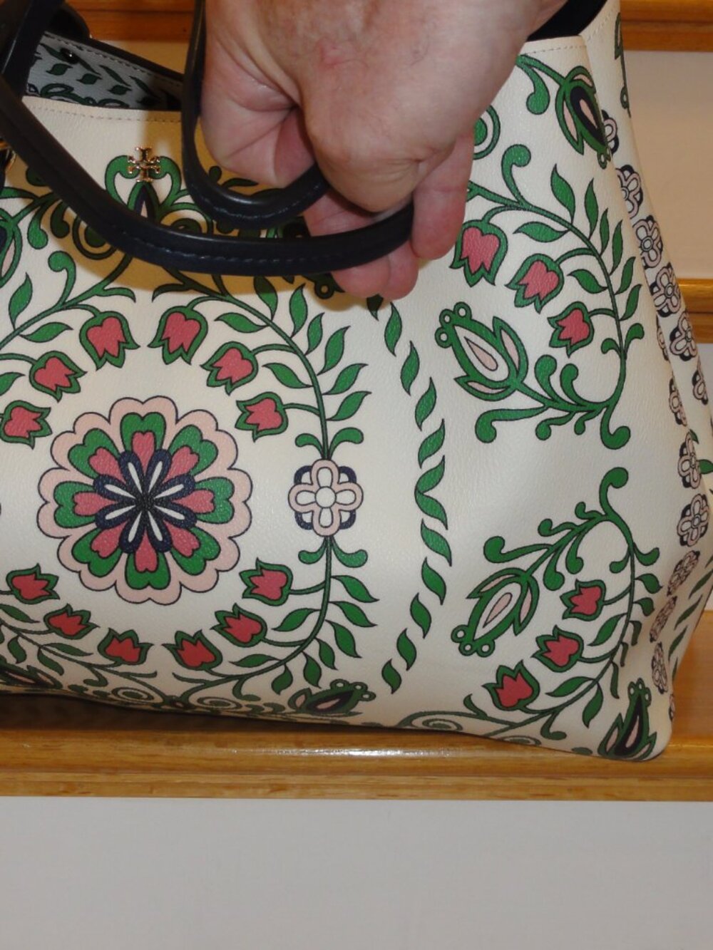 Tory Burch Kerrington Square Large Tote "Hicks Garden" EXCELLENT CONDITION! - Picture 10 of 11